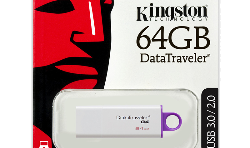 Pendrive 64GB Kingston USB 3.0 DataTraveler G4 Blanco/Morado